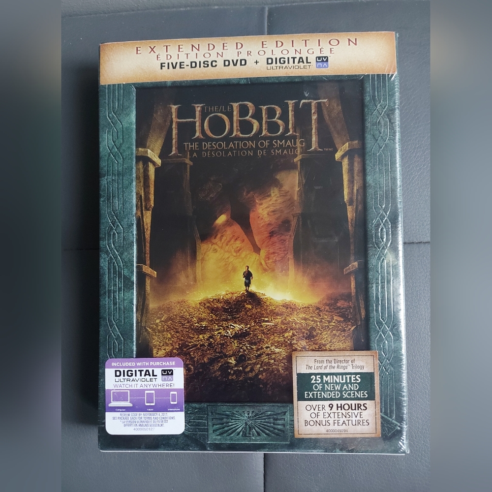 The Hobbit:‎ The Desolation of Smaug (DVD, 5 Disc Extended Edition + Digital)